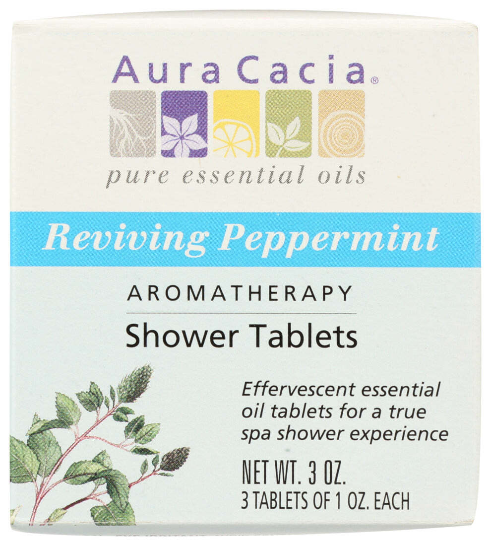 Aura Cacia Восстанавливающий ароматерапевтический душ с мятой перечной 3 таблетки 4190₽