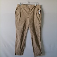 Old Navy Women's Mid Rise Brown Skinny Adjustable Chino Pant Size 12