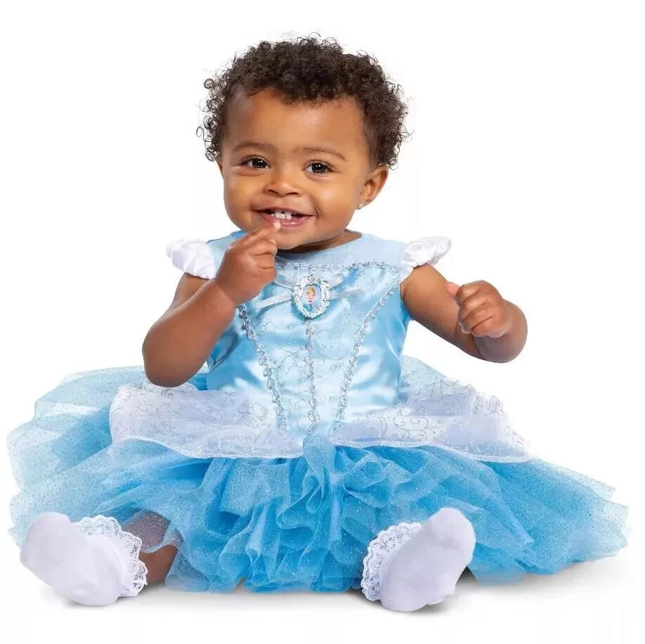 disney princess dresses for infants Disney Princess Ariel Newborn Baby Girls Cosplay Bodysuit With Skirt Overlay & Headband Outfit Set Lilac / Soft Teal 6-9 Months