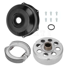 Rear Brake Drum Hub Cover Seal Kit W/Shoes for Honda Fourtrax 300 2x4 4x4 TRX300