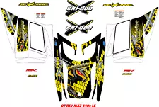 SKI DOO SNOWMOBILE WRAP REV  MXZ 440 X LC, 06 FACTORY REPRODUCTION DECAL KIT BLK