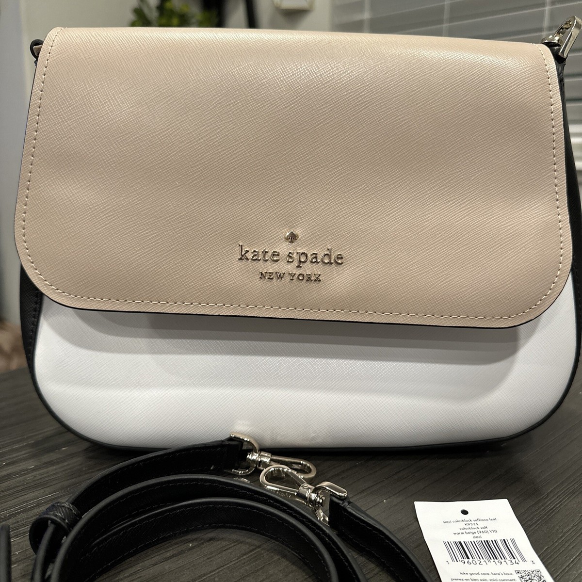 Kate Spade New York Saffiano Leather Colorblock Backpack Kate Spade Staci Colorblock Saffiano Leather Flap Shoulder  main image 2