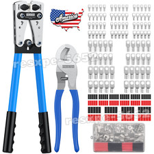 Cable Lug Crimping Tool 6-50mm² Wire Plug Crimper Battery Terminal Connector Kit