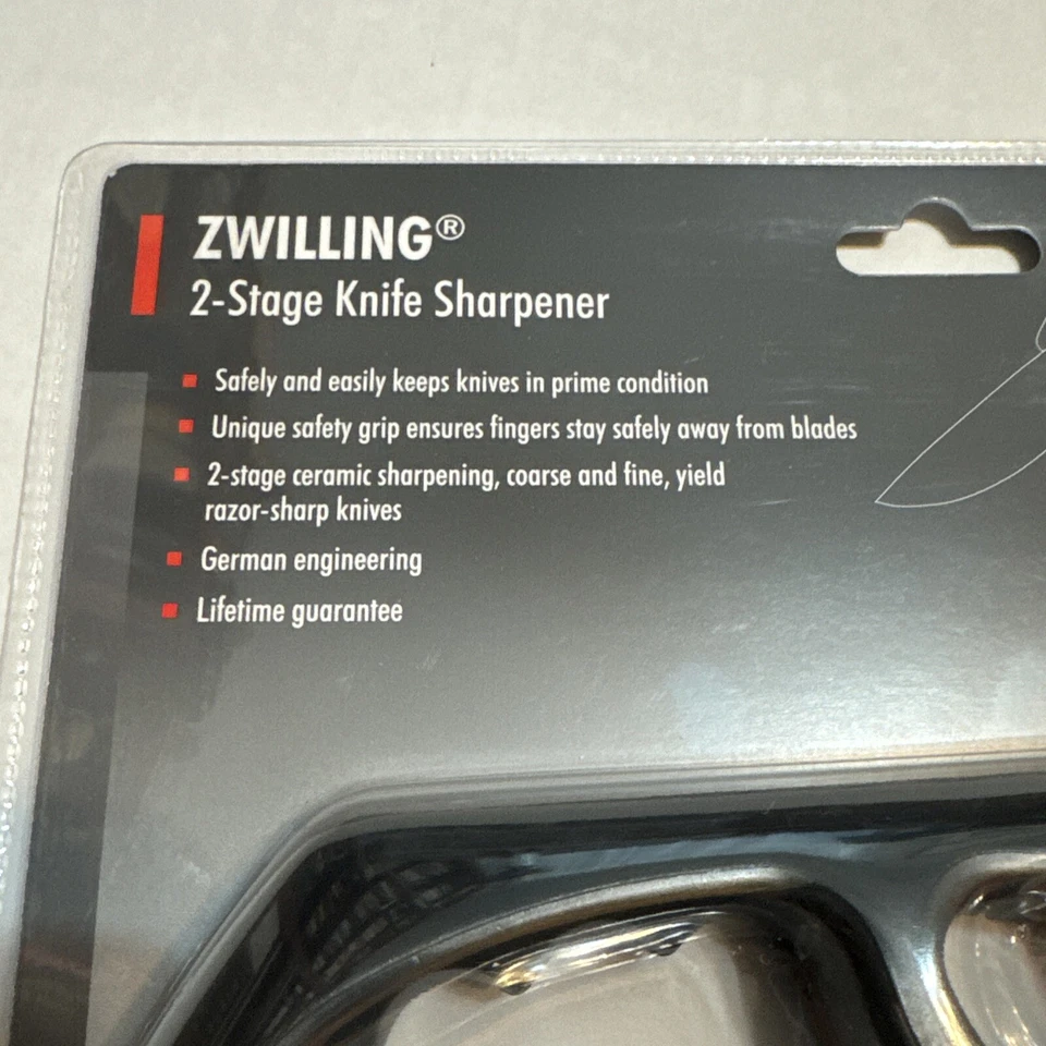 ZWILLING 2-Stage Knife Sharpener Pull-Through Coarse and Fine Safe New Sealed Pc - Image 2 of 4