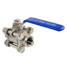 1/2" inch 3 Piece NPT Full Port Ball Valve Threaded Plumbing 316 US STOCK OIL