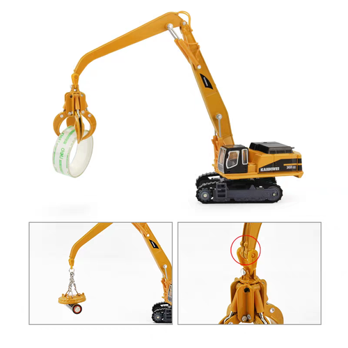 1:87 Grab & Magnet Attachment Crane Construction Equipment Diecast Model Truck - Picture 8 of 9