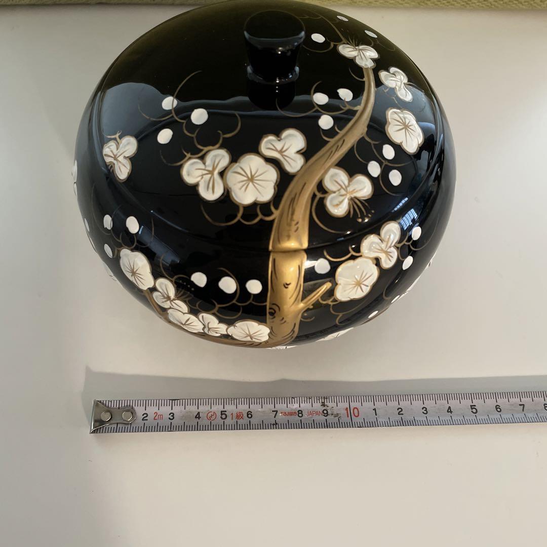 a981 蓋付碗 5客組 染付 龍の絵 爪5本 宝珠 祖母懐 古物 懐石 会席 Vietnamese Lacquerware Accessory Case Asian Miscellaneous