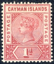 CAYMAN ISLANDS 1900, SC #2, F MINT HR scv $17.50  *Bay Stamps*