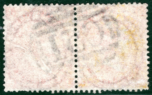 GB USED ABROAD DANISH WEST INDIES 4d Plate 10 Pair ST THOMAS C51 Numeral SBR47 - Picture 2 of 6