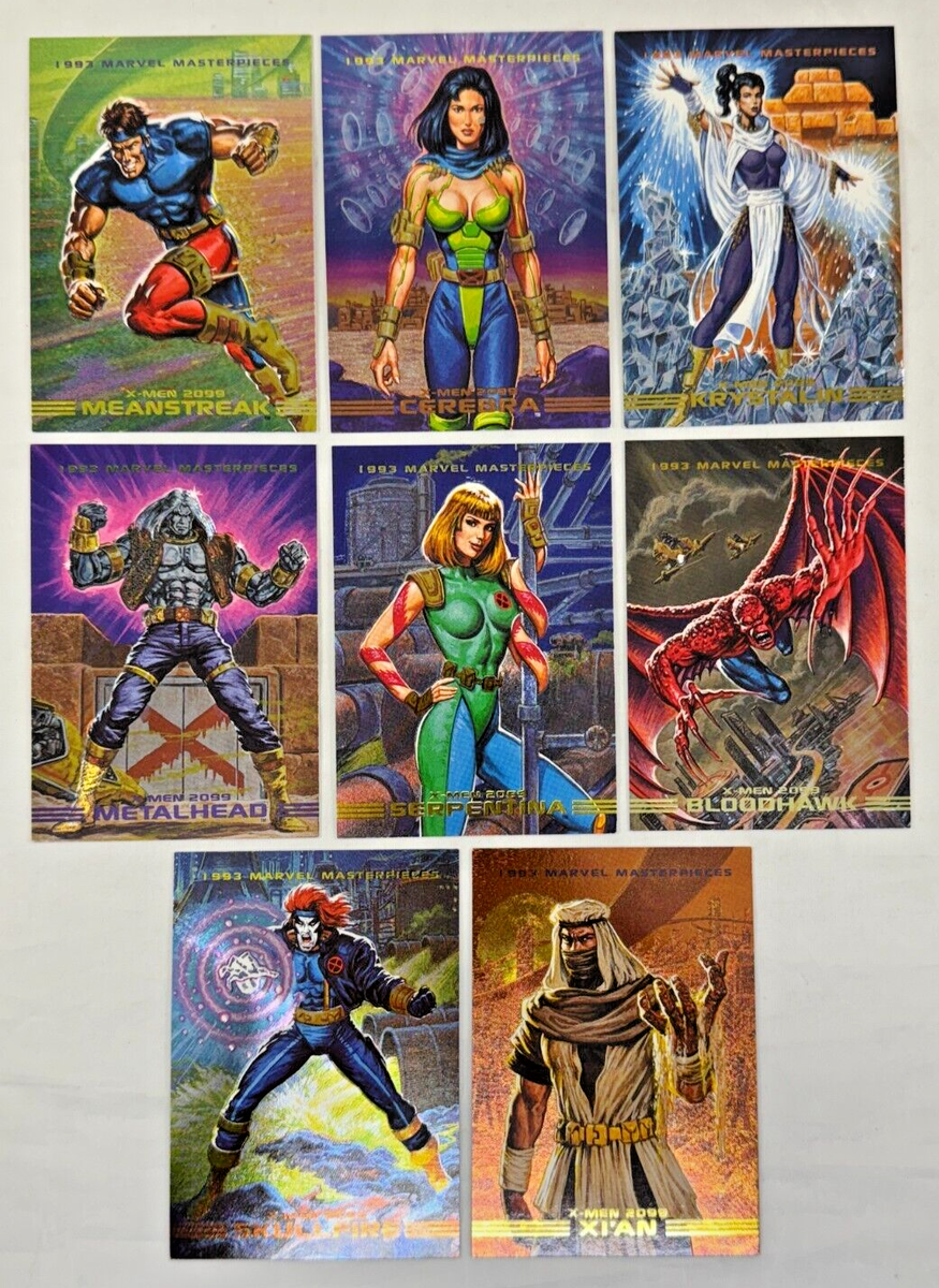 MARVEL MASTERPIECES 1993 (Skybox) Complete X-MEN 2099 DYNA-ETCH