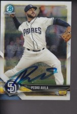 2018 Bowman Chrome * PEDRO AVILA * San Diego Padres Signed Card (SIP325)