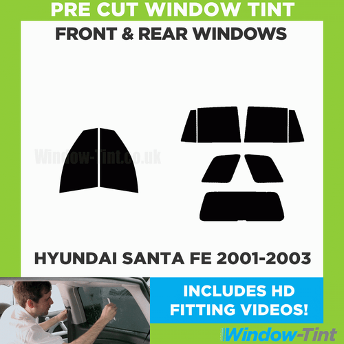 For Hyundai Santa Fe 2001-03 Full Pre Cut Window Tint Kit Front & Rear Film - Picture 2 of 10