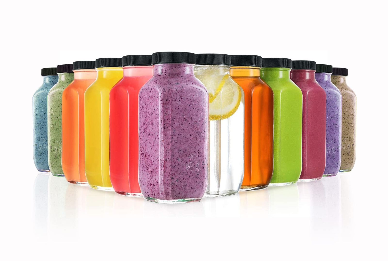 With Lids 8oz Glass Bottles With Lids For Juice Smoot