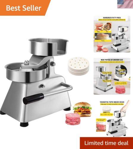 130mm/5inch Stainless Steel Burger Press Heavy Duty Hamburger Press Meat Patt...