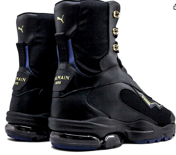 WOMENS BOOT PUMA CELL STALLAR MID X BALMAIN BLACK/ROYAL 373747-01  