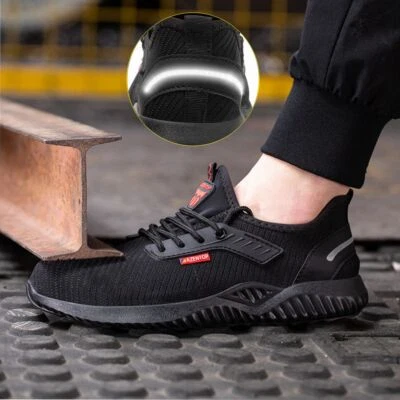 MARKENLOS Sicherheitsschuhe Herren Damen Leichte Arbeitsschuhe SportlicheStahlkappenschuhe