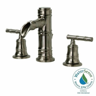 Pegasus Bamboo 8in Widespread 2handle Low Arc Bathroom Faucet In