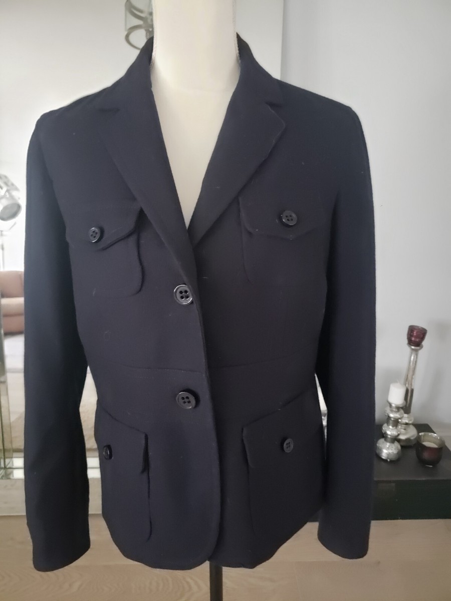PATRICK GERARD Women's Navy Wool Short Blazer Size T44 VTG | eBay