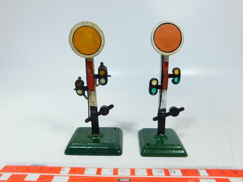 2x Märklin escala 0 (?) Señal previa/señal (12 cm): 2328/0 + 2336/0 #BV991-0,5 | Condition: Gebraucht