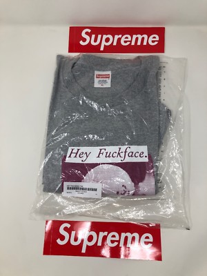 Supreme New York Heather GreySS18 Fuckface Size XL 100% Authentic