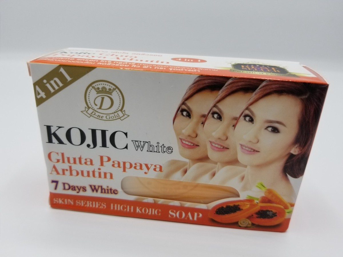 glutathione papaya skin whitening soap reviews Kojic White Gluta Papaya Arbutin Soap /7 Days Days White Result ORIGINAL