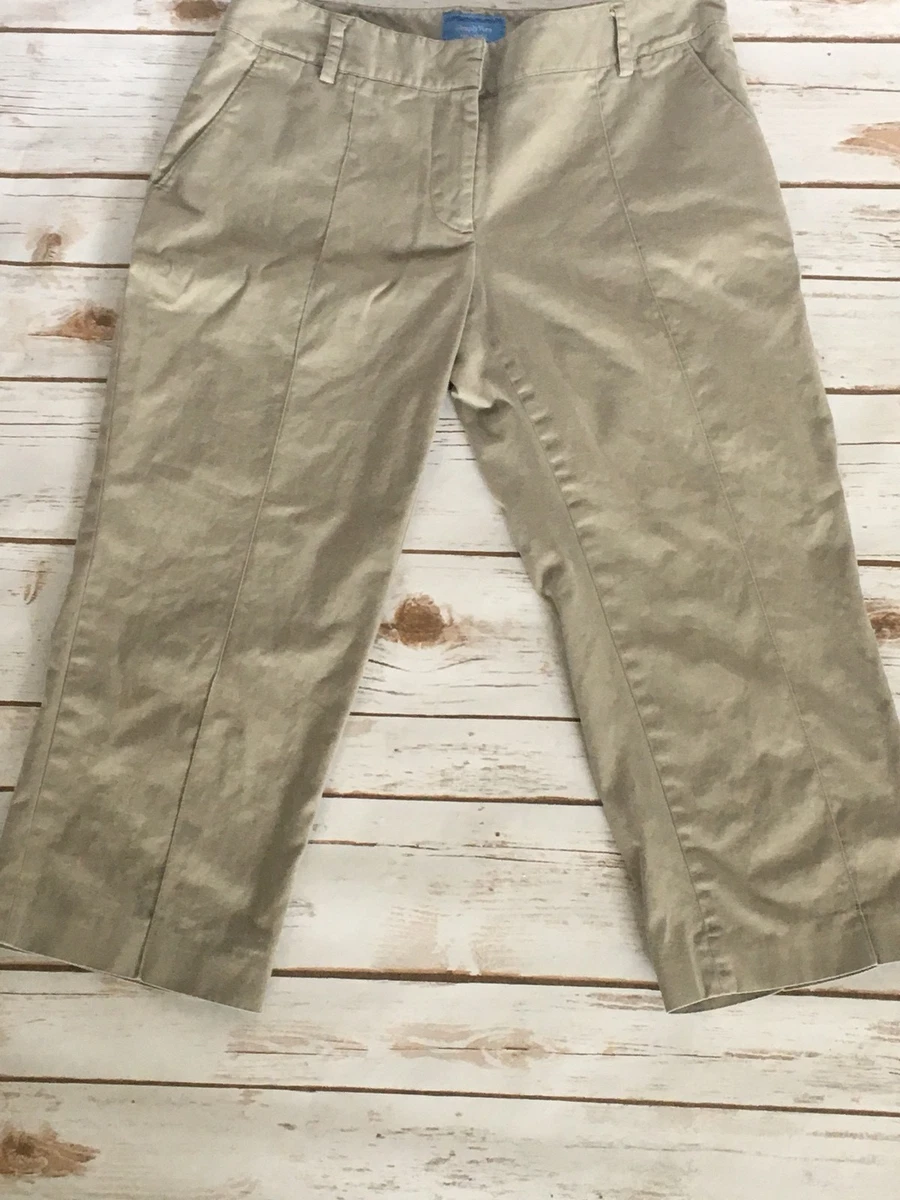 Simply Vera WANG Pull-on Capris crop khakis pants Size 4 FREE SHIPPING