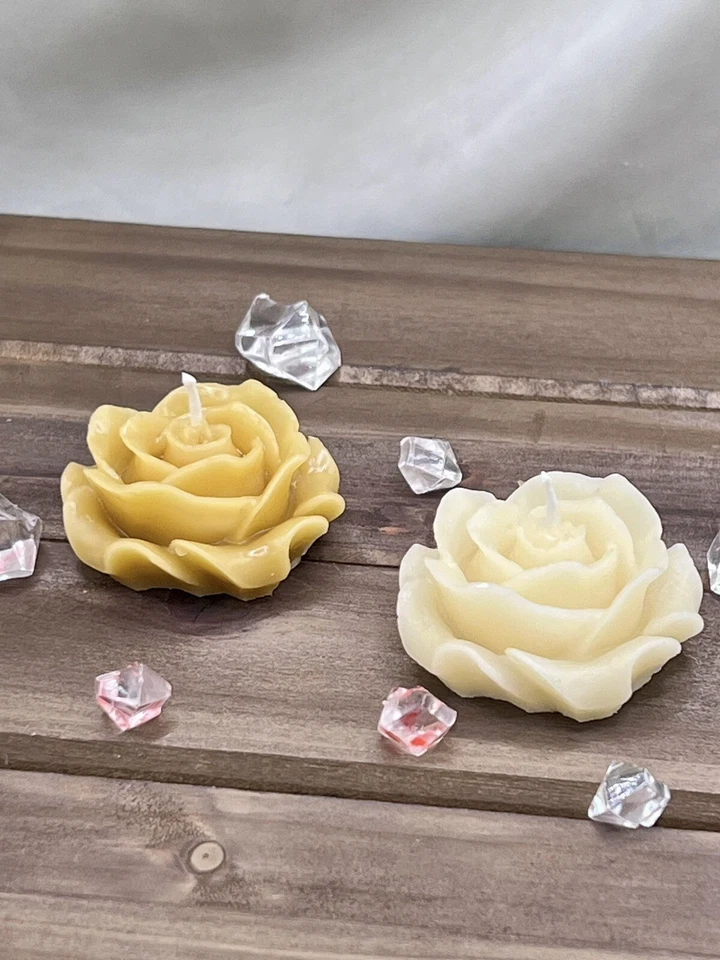 Velas flotantes de cera de abejas rosa 100 % cera de abejas pura, paquete de 6, orgánicas Foto 4 de 4