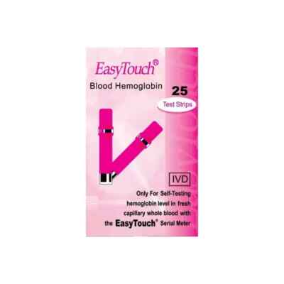 Easy Touch - 1 box @25 Test Strips Blood Hemoglobin Test Strips