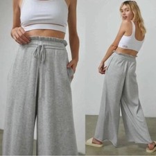 NEW Lunya Cozy Cotton/Silk Relaxed Wide Leg Pants Size Medium