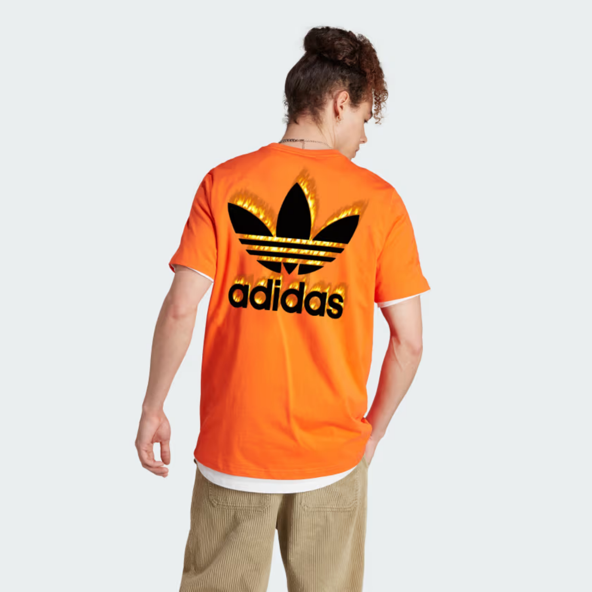 AAA グッズ オレンジ adidas Originals Graphics Fire Trefoil Men Tee Orange IL5195 | eBay