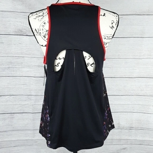 Champion C9 背心上衣女式 M 码双干黑色红色运动排汗 — 第 4/4 张图片