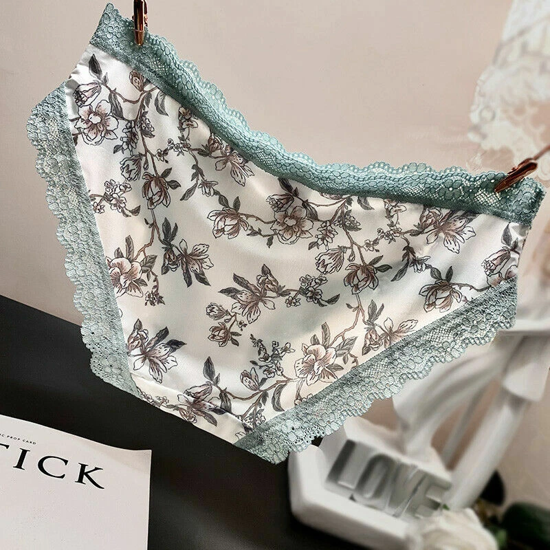 2 PIEZAS Calzoncillos Sweet Kawaii cintura media calzoncillos de encaje sin rastro Foto 4 de 4