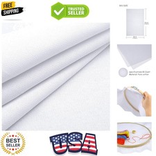 60 by 39-Inch 18 Count Classic Reserve Aida Cloth Big Size White Cross Stitch...