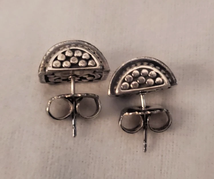 Aretes John Hardy de plata de ley con puntos altos Foto 2 de 4