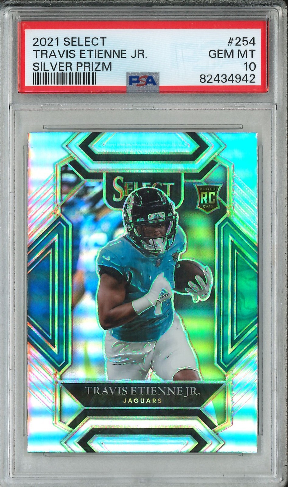 2021 Panini Select Club Level Travis Etienne #254 Silver Prizm (RC) PSA 10 POP5