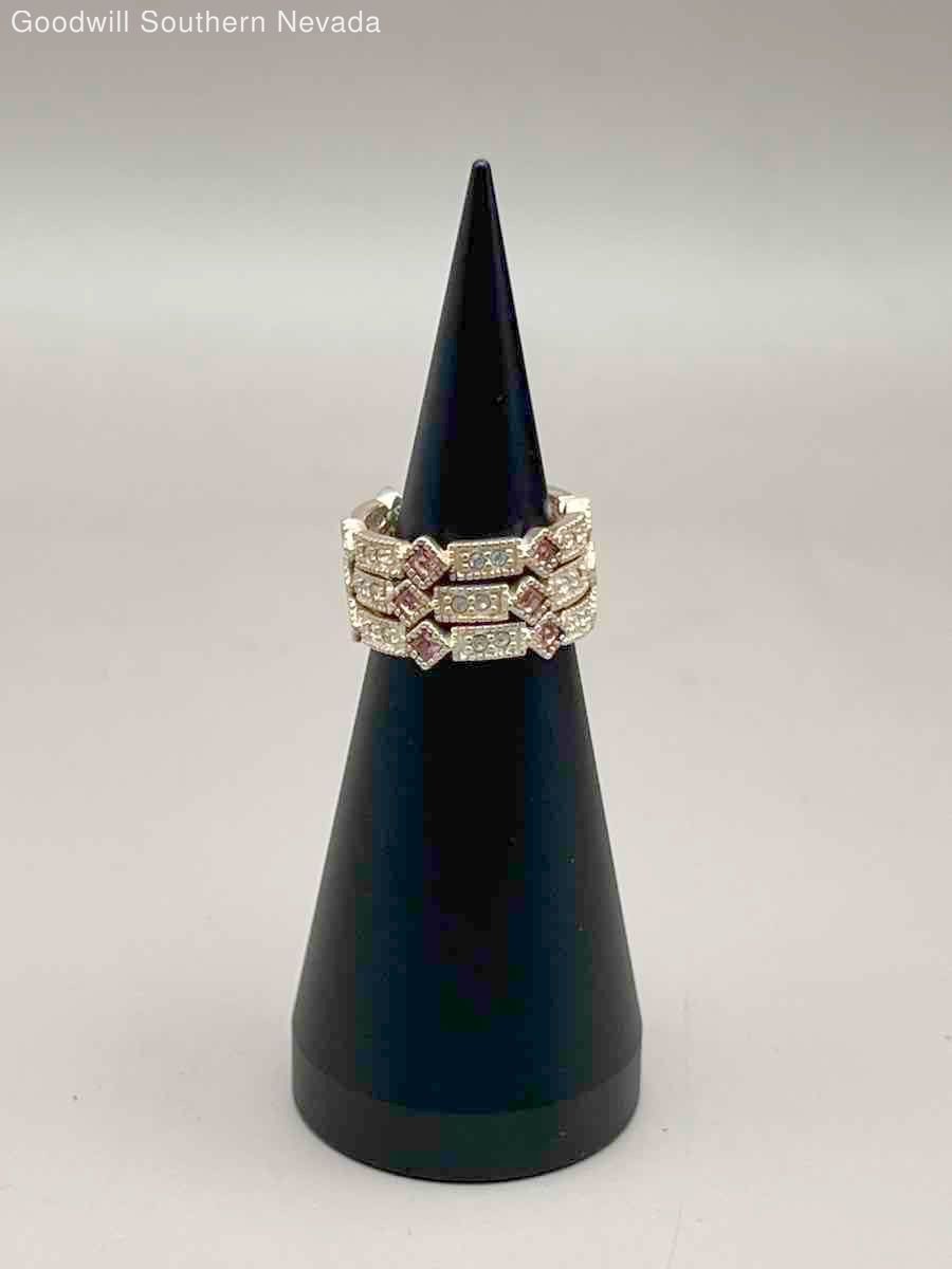 (Missing Stones) 3-Piece Stackable AVON Ring Set - image 2