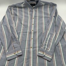 Manhattan 1857 button up shirt Men's Large wrinkle free