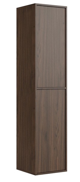 Badezimmerschrank Mali 38 X 33 X 160 Cm - Walnuss Braun - HäNgender Seitenschran-image