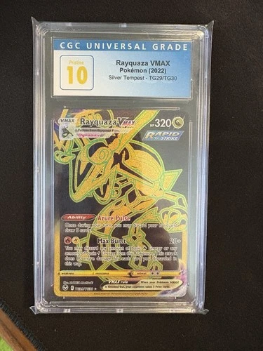CGC 10 Pristine Rayquaza VMAX TG29/TG30 Swsh12: - Silver Tempest Pokemon