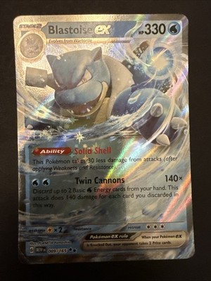 Blastoise ex 009/165 Sv: Scarlet & Violet 151 Holo