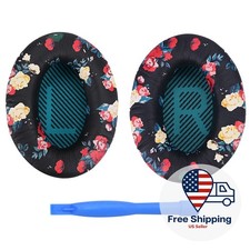 Replacement Ear Pads for Bose QC35    QC35  II  -  Memory Foam Flower Print