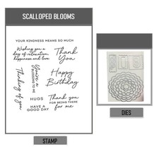 SCALLOPED BLOOMS Clear Stamps And Dies DIY Sc...