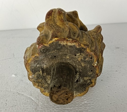 antique wooden hand carved finial spindle ornate plaster layer on wood reclaimed - Picture 5 of 8