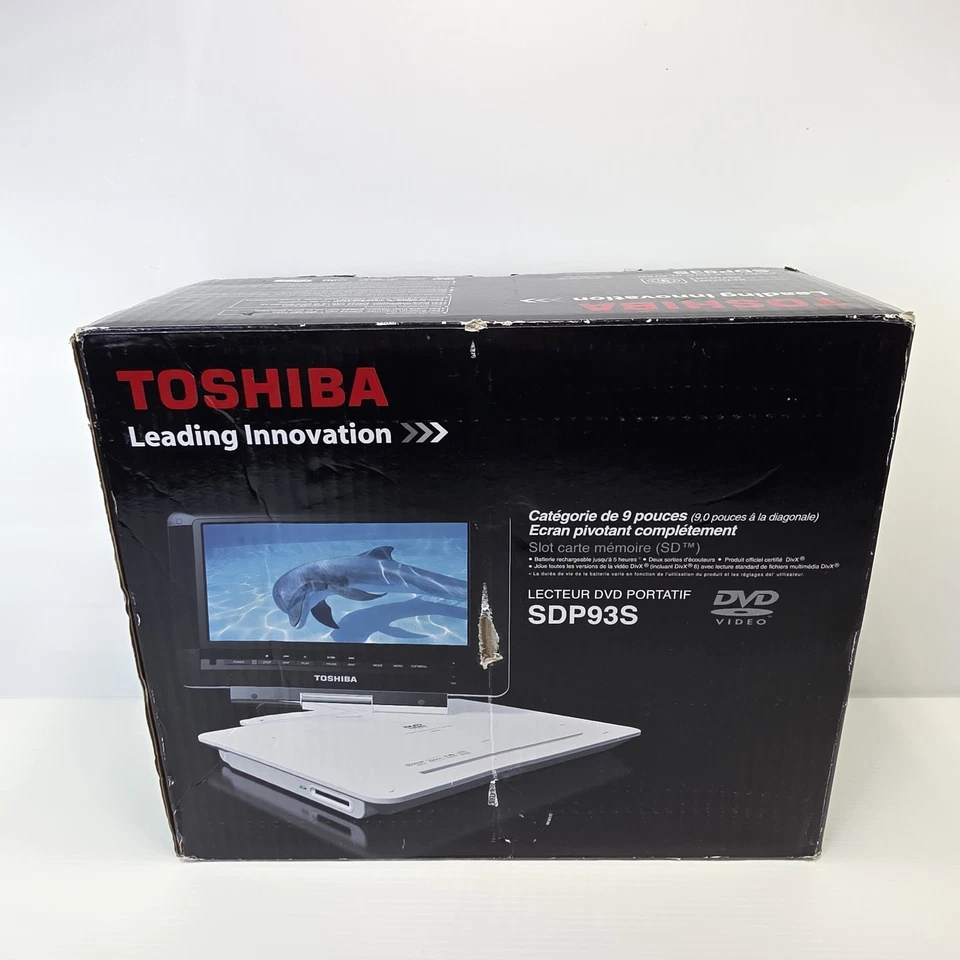 REPRODUCTOR DVD PORTÁTIL TOSHIBA 9" MODELO NO.SDP93SWN Con Control  Foto 2 de 4