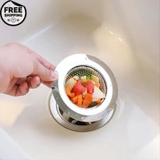 2PCS 4.5" Kitchen Bathroom Sink Strainer Stainless Steel Filter Drain Strainer