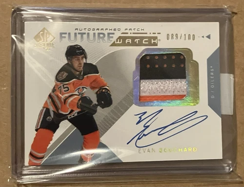 18-19 SP Authentic Evan Bouchard Future Watch Auto Patch /100