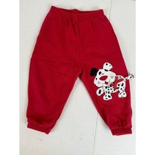 Vintage Buster Brown Red Dalmatian Dog Applique Sweatpants 18M Made in USA
