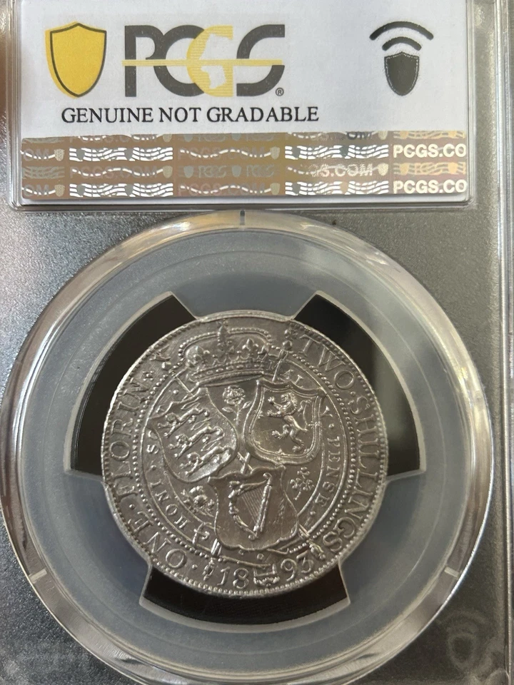 1893 Great Britain PCGS  Silver Coin Victoria Florin,Extremely Fine Detail,clean - Image 3 of 4