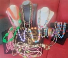 Vintage Colorful Plastic Lucite Beaded Costume Jewelry Lot 1960s to 80s