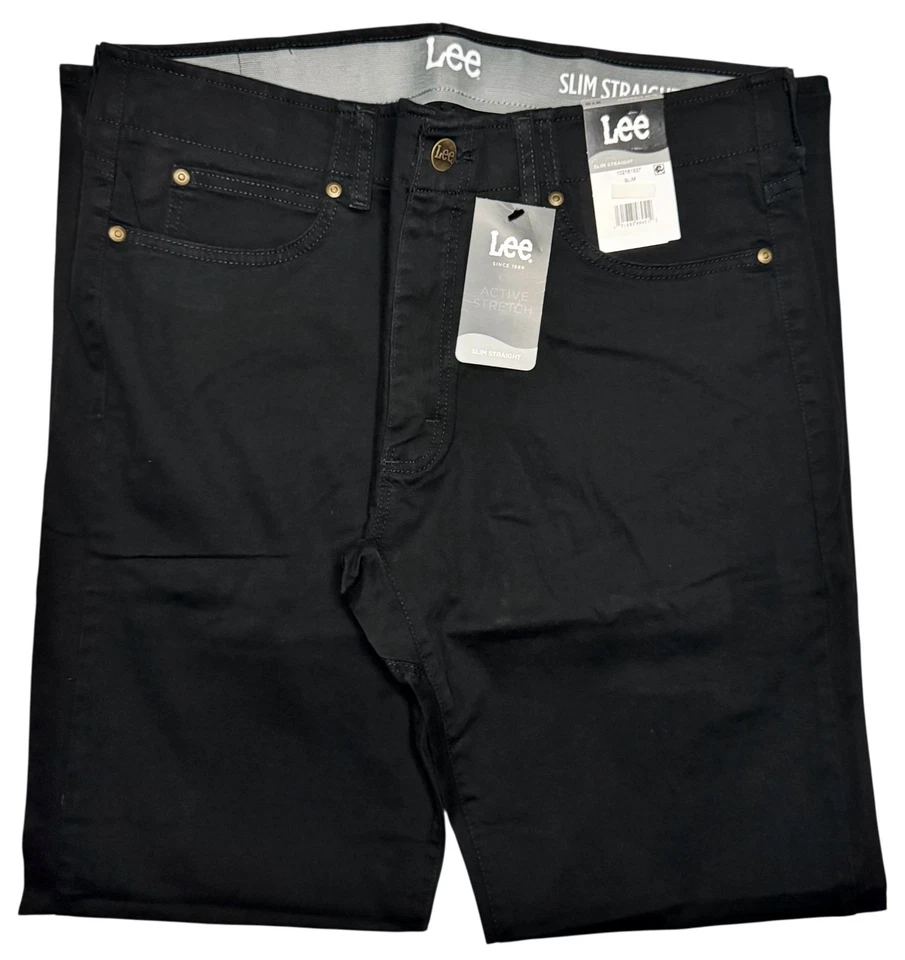 Lee #11761 NEW Men's Active Stretch Motion Flex Waistband Slim Straight Pants - Image 2 of 3